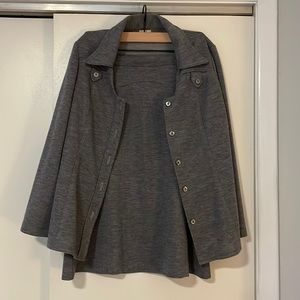 Vintage Gray Skirt Suit, labeled size 13/14– fits like a modern medium/size 10.